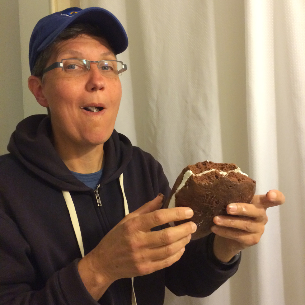 Here's another thing that we experienced in Belfast: a GIANT Whoopie Pie. Oh my. Beth directed us to the Belfast Variety where if you go all the way to the back corner, you'll find these dinner plate sized treats. Um yes, it was good.